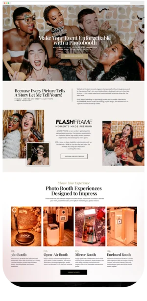 Event promotion with photobooth options.
