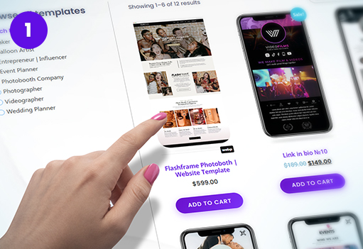 Hand selecting website template options