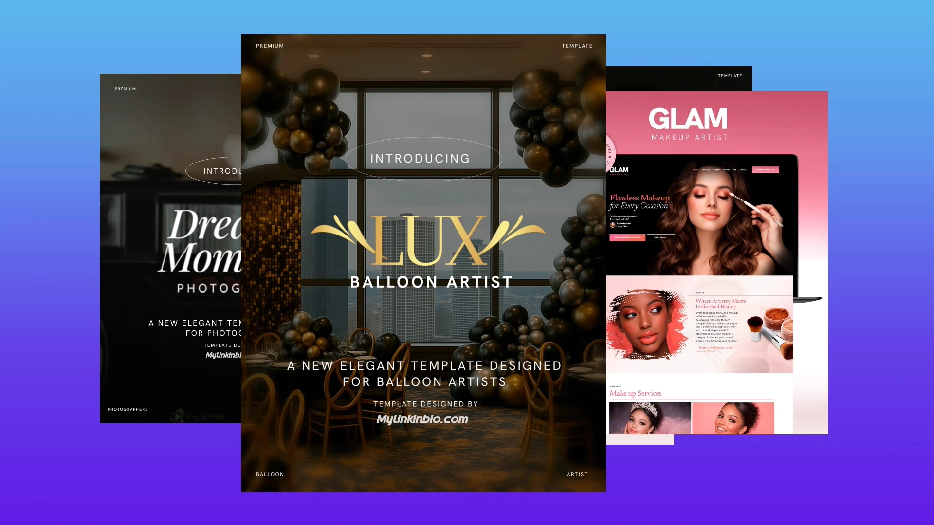 Colorful promotional templates for events